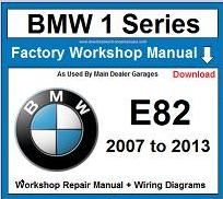 Service Repair Official Workshop Manual For Bmw 1 Series E82
